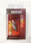 Блесна цикада OOSHIMA VIBEFIN 6008 серебро/красные полосы 10g 